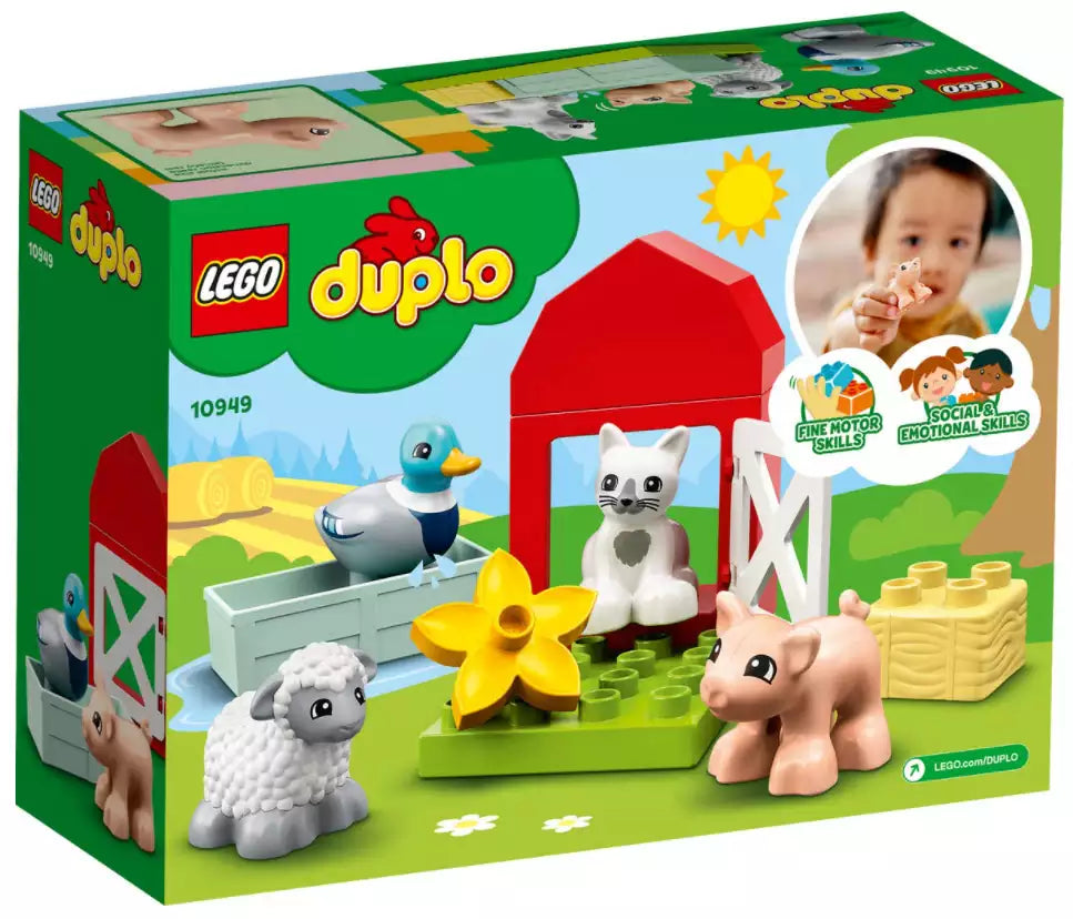 Box Rückansicht: LEGO DUPLO 10949 Tierpflege auf dem Bauernhof