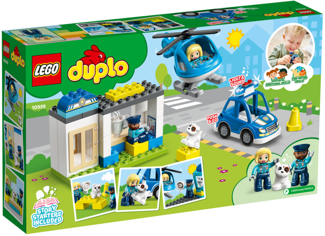 Box Rückseite: LEGO DUPLO 10959 Polizeistation mit Hubschrauber