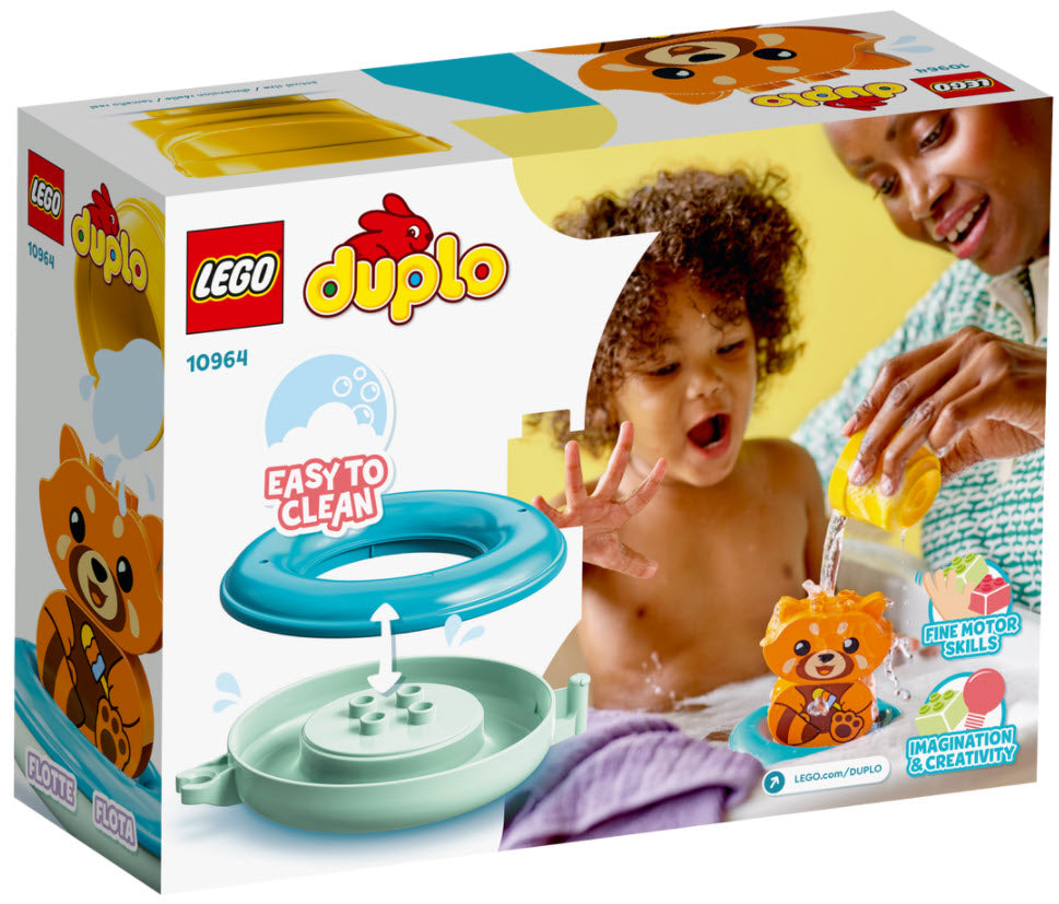 Box Rückseite: LEGO DUPLO 10964 Badewannenspaß: Schwimmender Panda