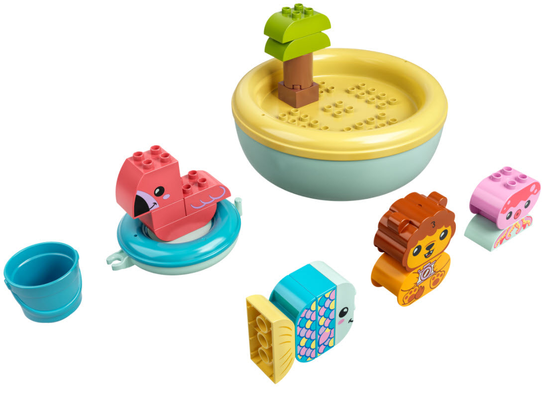 Inhalt: LEGO DUPLO 10966 Badewannenspaß: Schwimmende Tierinsel