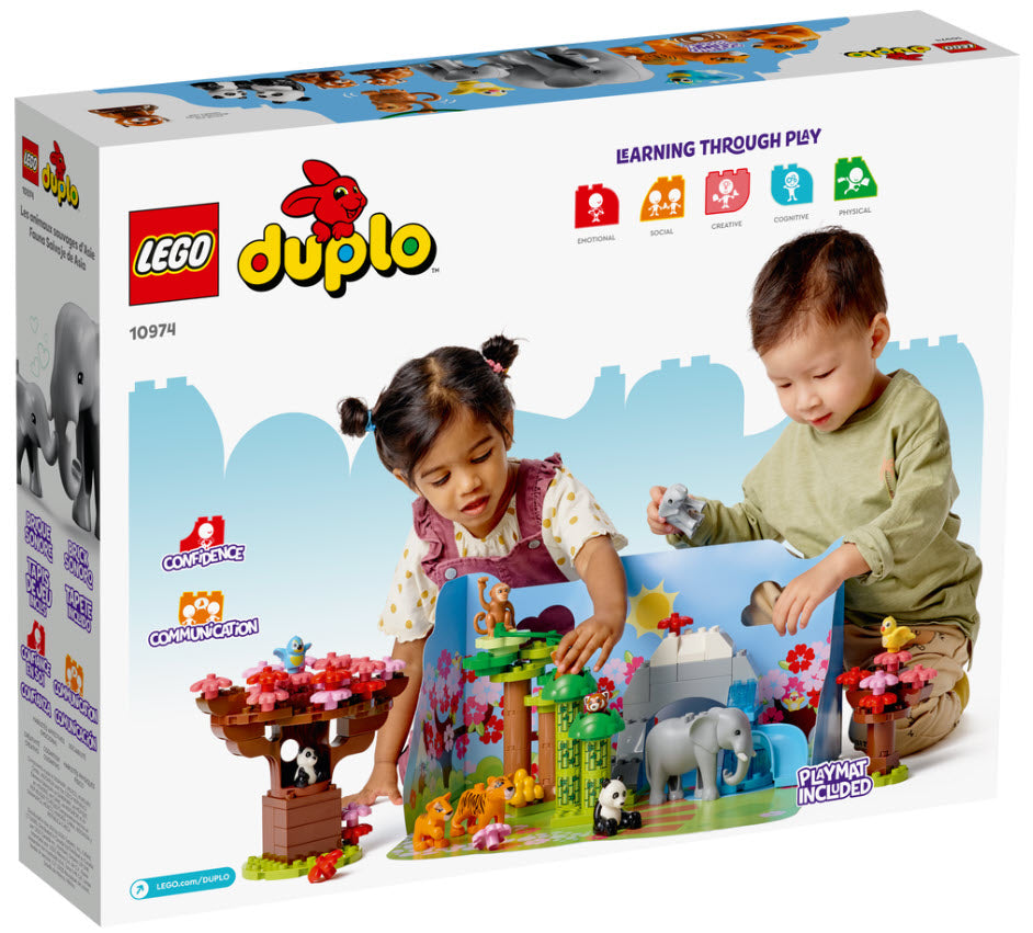 Box Rückseite: LEGO DUPLO 10974 Wilde Tiere Asiens