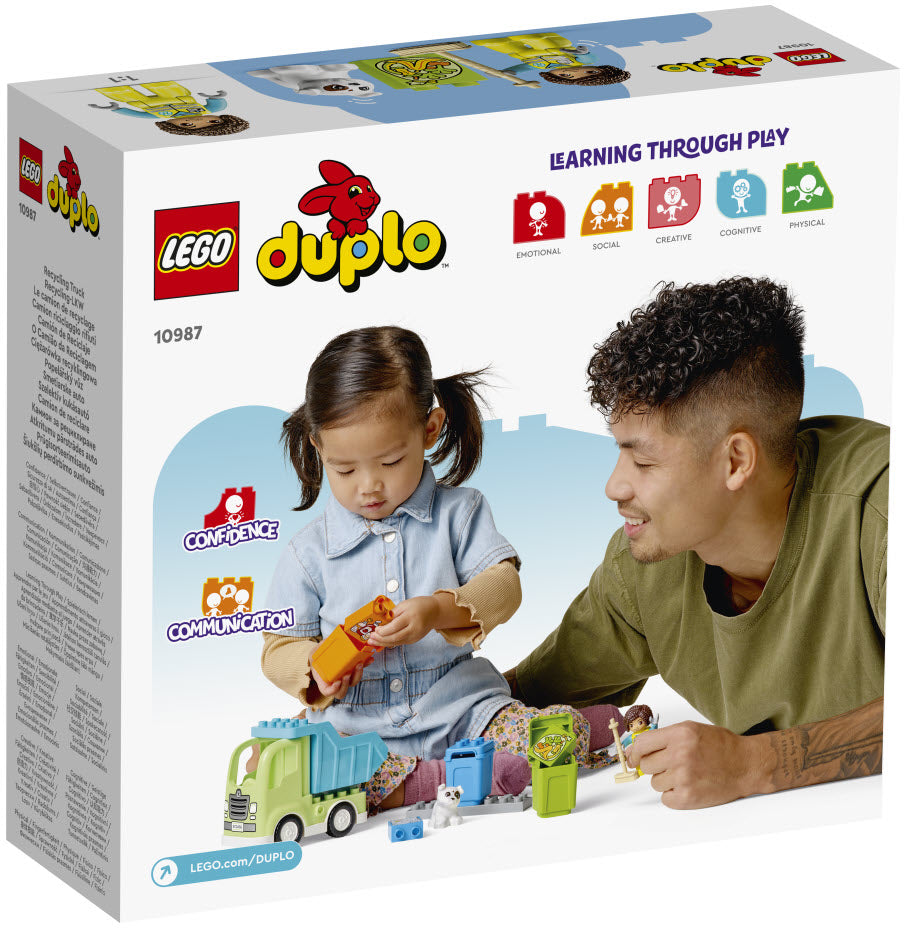 Box Rückansicht: LEGO DUPLO 10987 Recycling-LKW