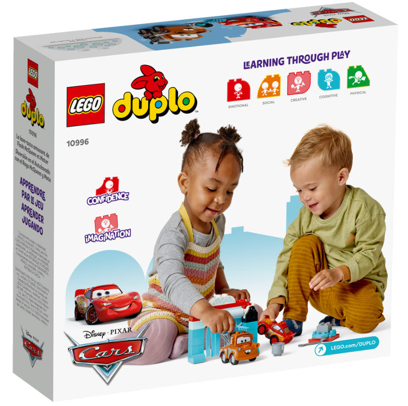 Box Rückseite: LEGO DUPLO Cars 10996 Lightning McQueen und Mater in der Waschanlage