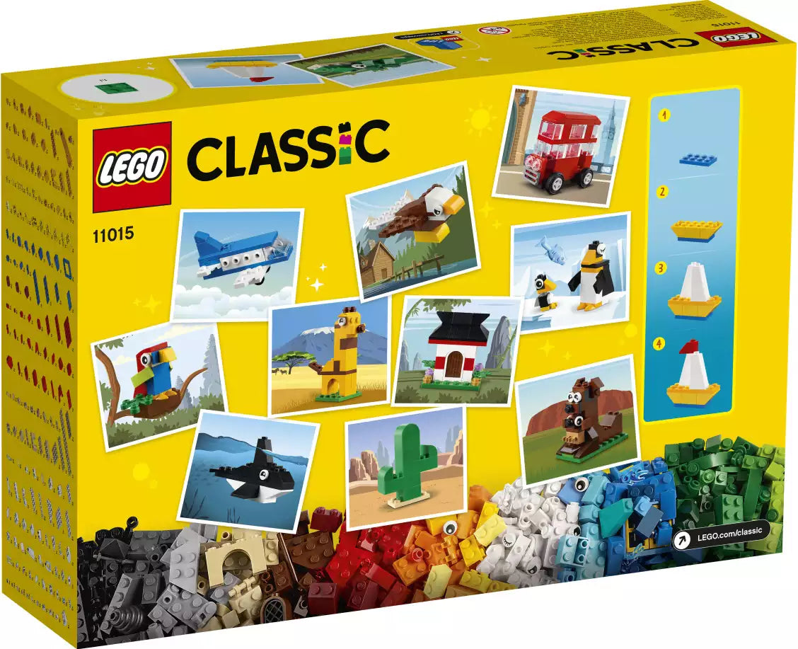 Box Rückansicht: LEGO Classic 11015 Einmal um die Welt