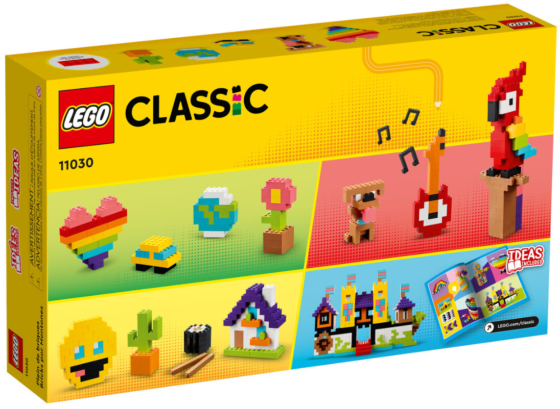 Box Rückansicht: LEGO Classic 11030 Großes Kreativ-Bauset