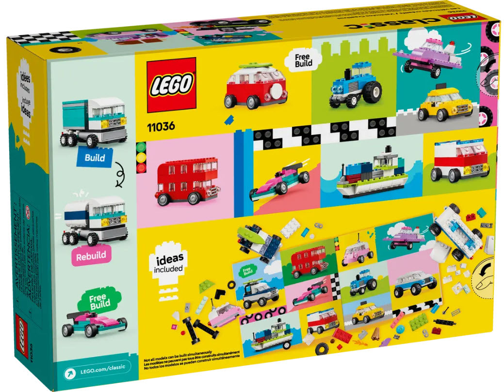Box Rückansicht: LEGO Classic 11036 Kreative Fahrzeuge