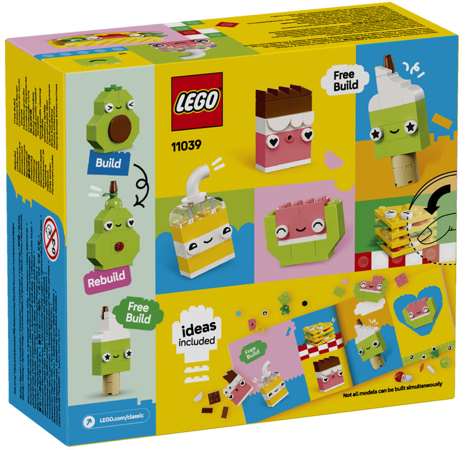 Box Rückseite: LEGO Classic 11039 Kreativer Snack Bauspaß