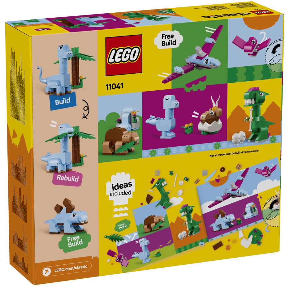 Box Rückseite: LEGO Classic 11041 Kreative Dinosaurier