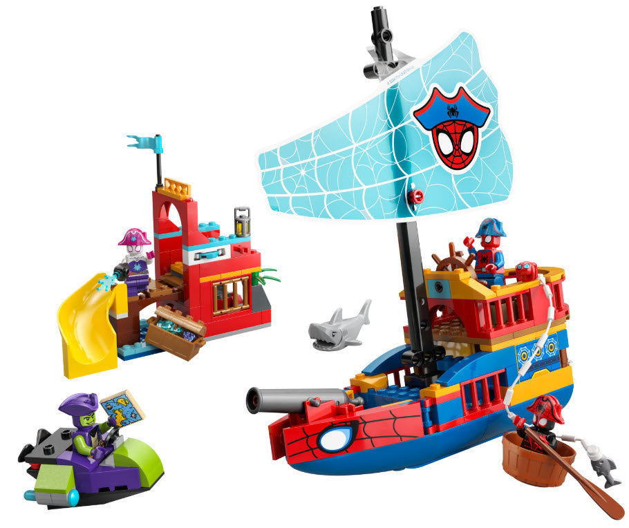 Inhalt: LEGO Super Heroes 11208 Piratenschiff von Spideys Team