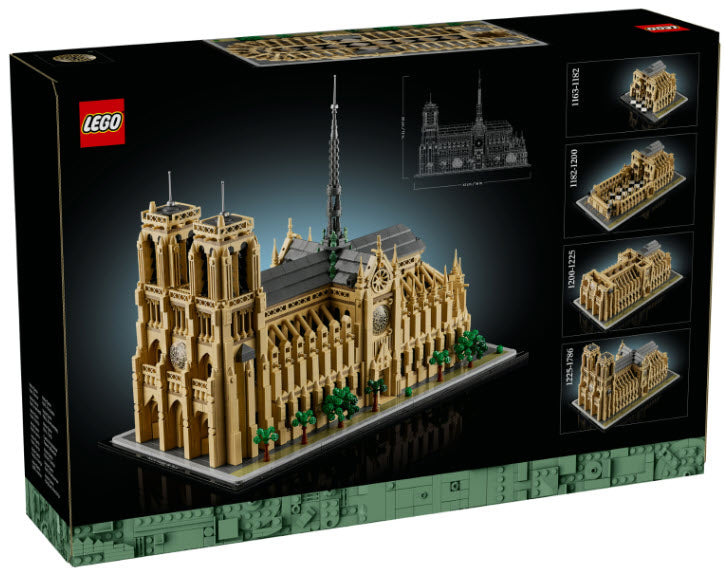 Box Rückseite: LEGO Architecture 21061 Notre-Dame de Paris