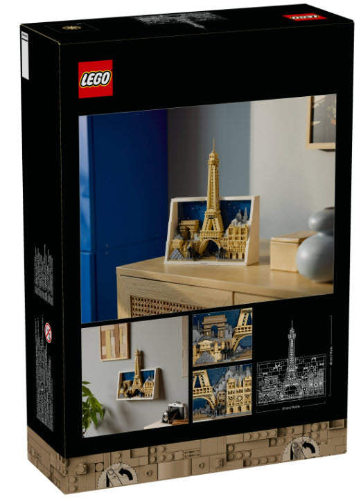 Box Rückseite: LEGO Architecture 21064 Paris – Stadt der Liebe