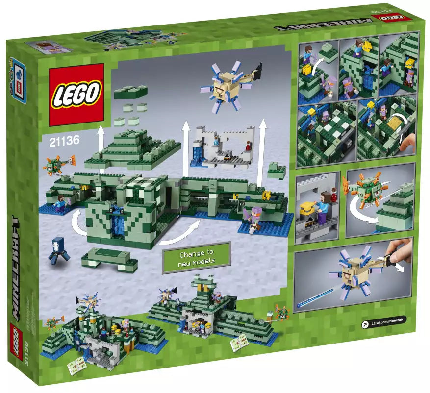 LEGO Minecraft 21136 Das Ozeanmonument, Box Rückansicht