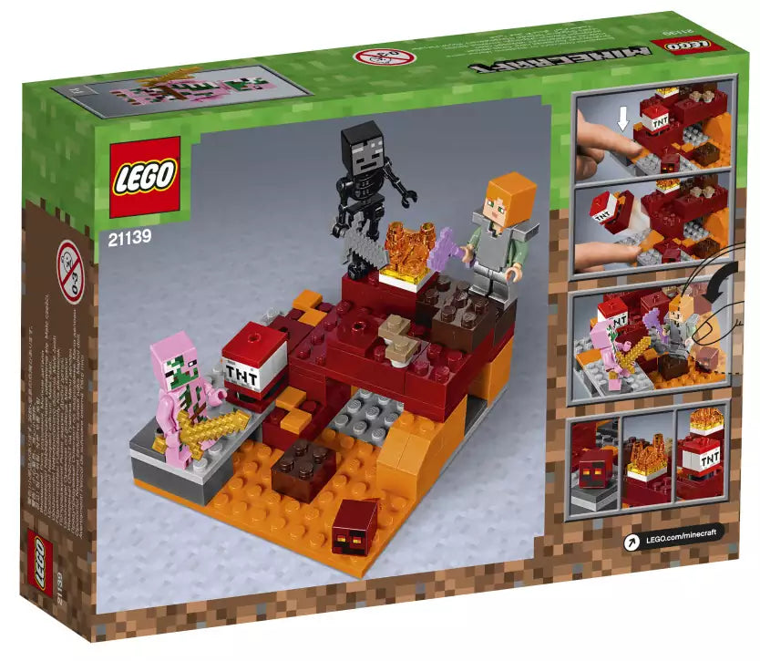 Box Rückansicht: LEGO Minecraft 21139 Nether-Abenteuer