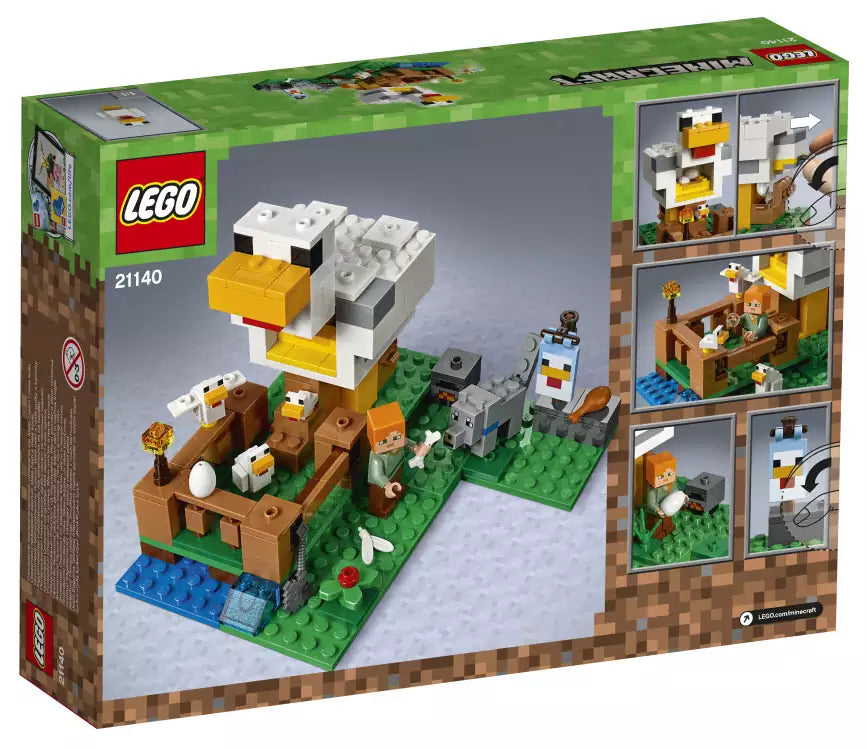Box Rückansicht: LEGO Minecraft 21140 Hühnerstall