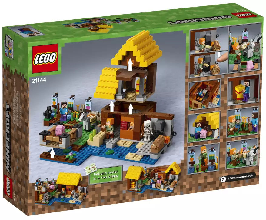 Box Rückansicht: LEGO Minecraft 21144 Farmhäuschen