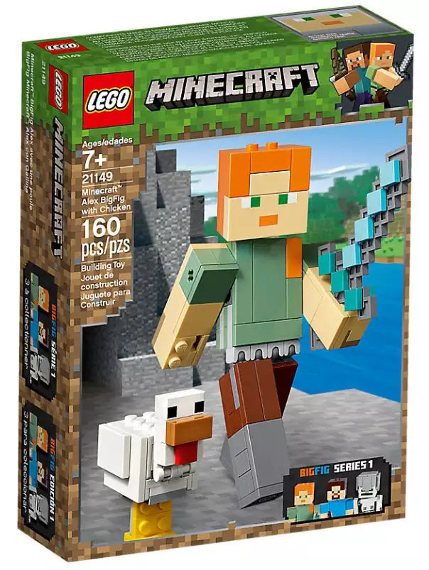 LEGO Minecraft 21149 Minecraft-BigFig Alex mit Huhn