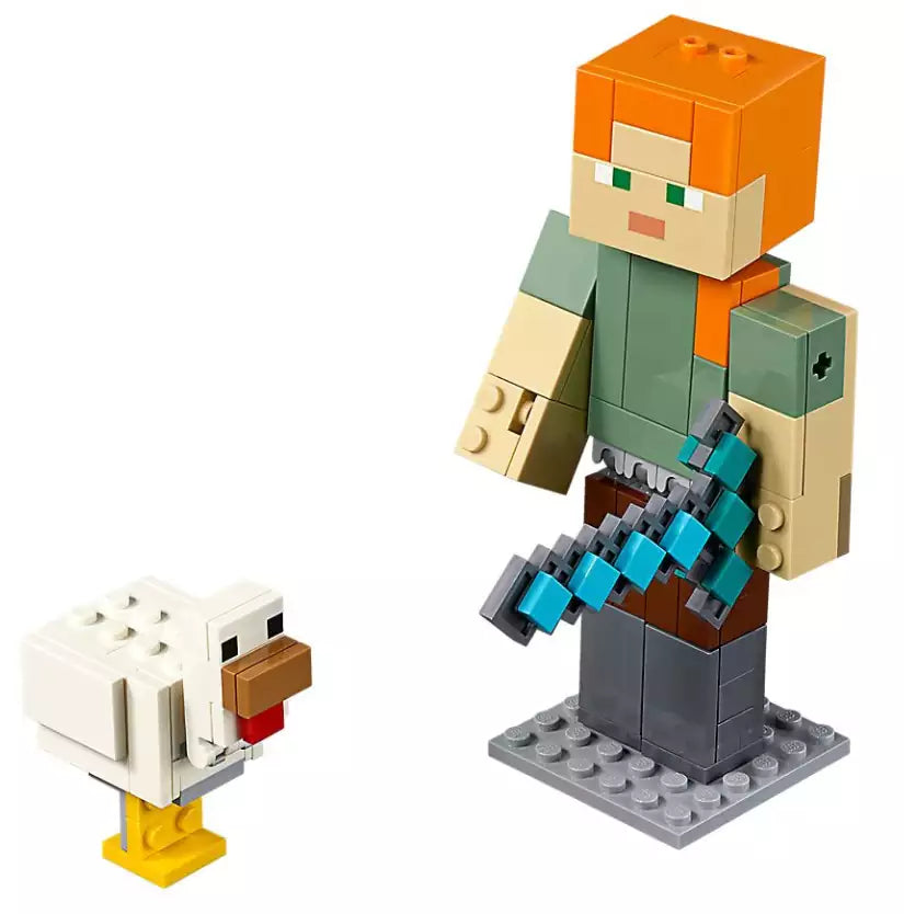 Inhalt: LEGO Minecraft 21149 Minecraft-BigFig Alex mit Huhn