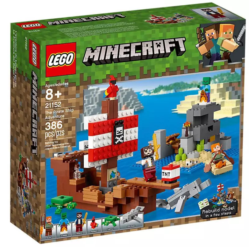 LEGO Minecraft 21152 Das Piratenschiff-Abenteuer