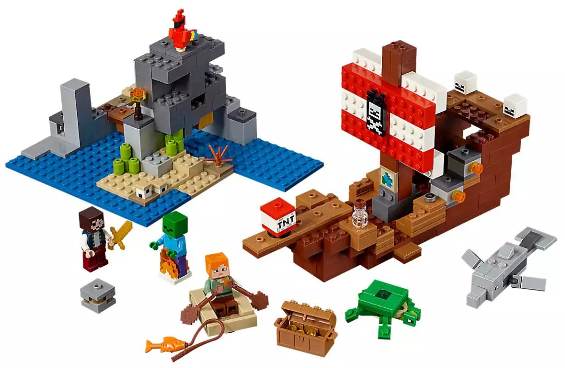 Inhalt: LEGO Minecraft 21152 Das Piratenschiff-Abenteuer