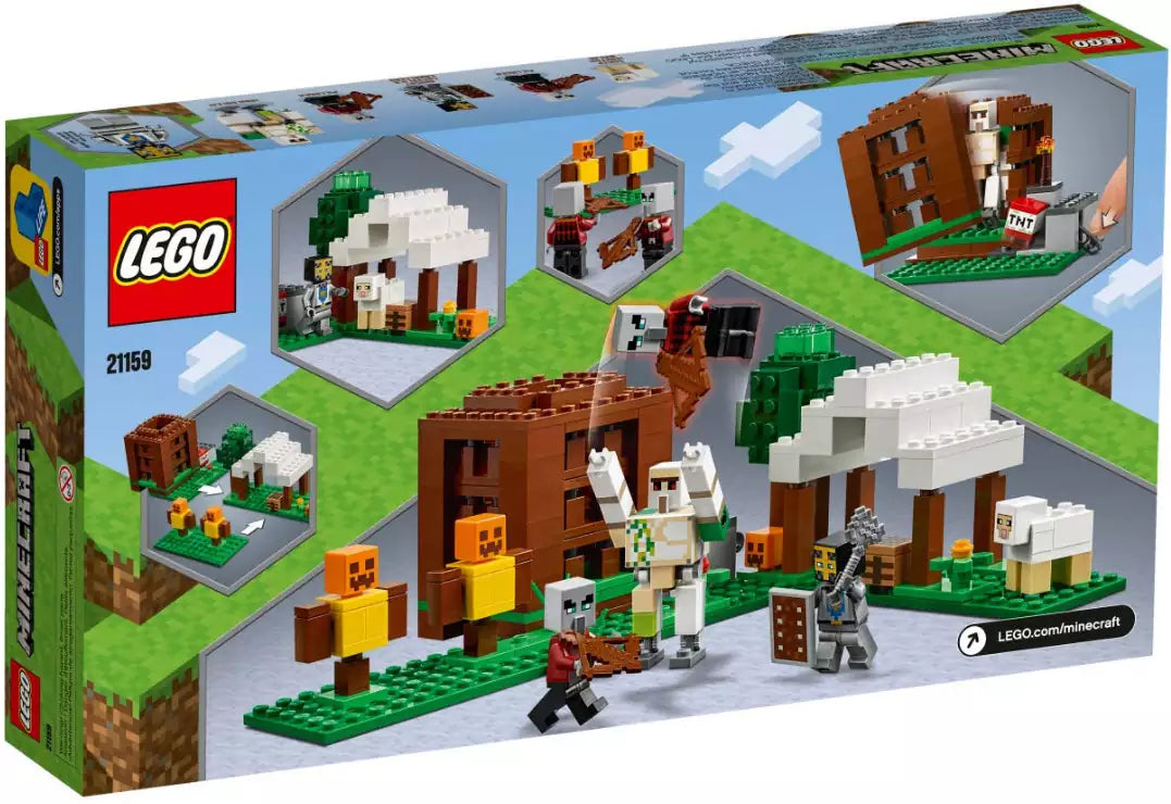 Box Rückansicht: LEGO Minecraft 21159 Der Plünderer-Außenposten