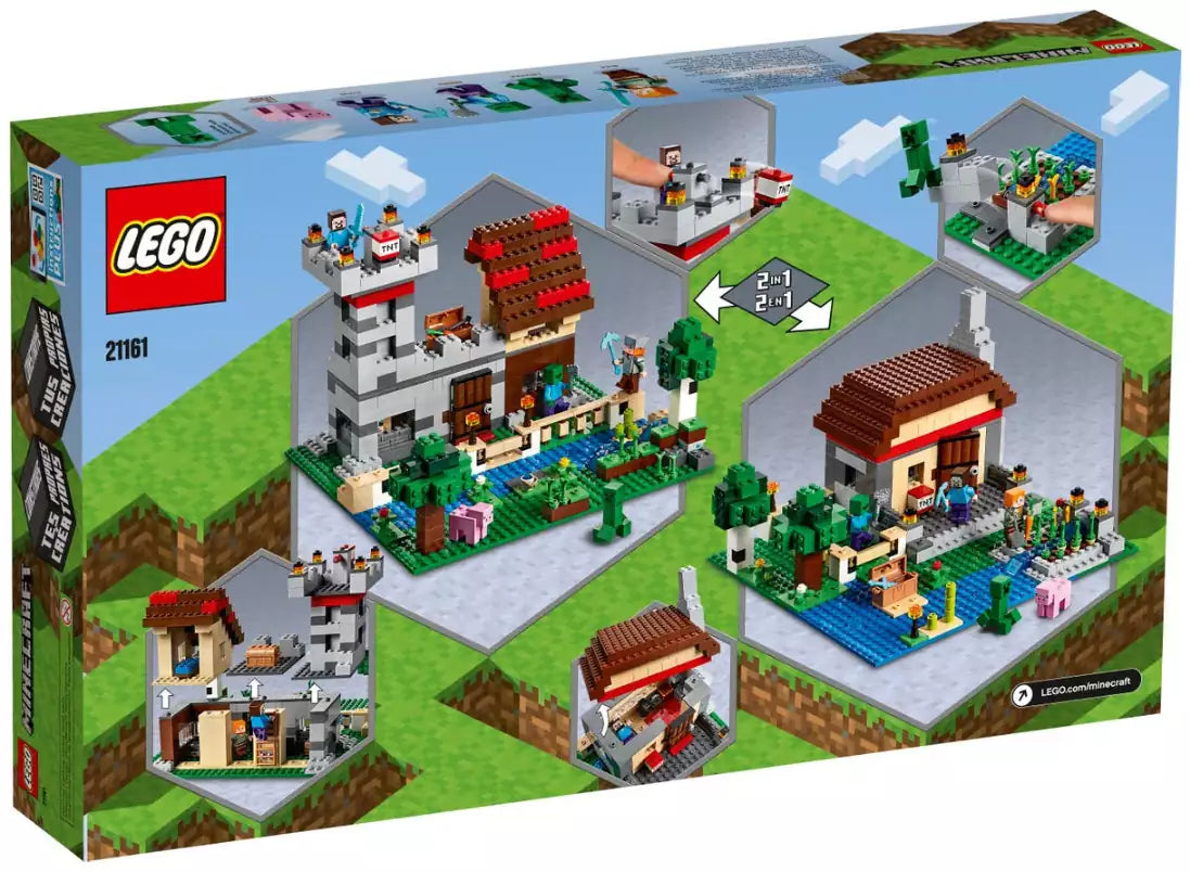 Box Rückansicht: LEGO Minecraft 21161 Die Crafting-Box 3.0
