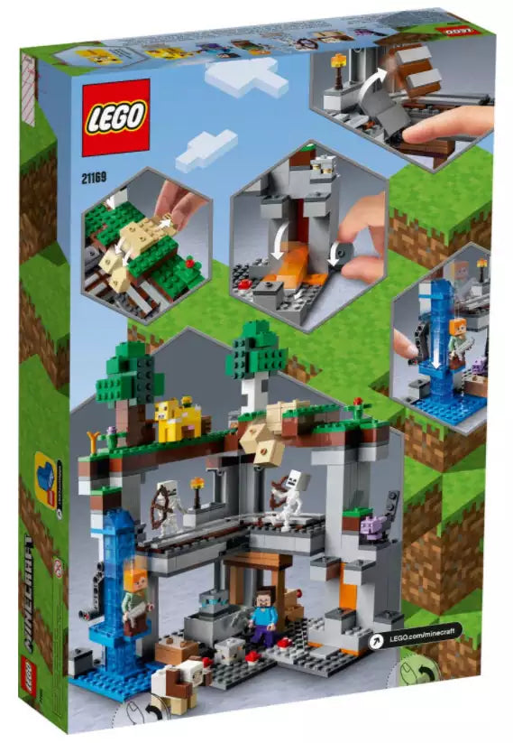 Box Rückansicht: LEGO Minecraft 21169 Das erste Abenteuer
