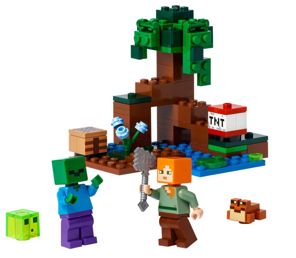 Inhalt: LEGO Minecraft 21240 Das Sumpfabenteuer