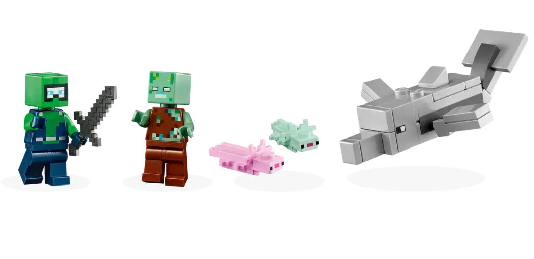 Minifiguren: LEGO Minecraft 21247 Das Axolotl-Haus