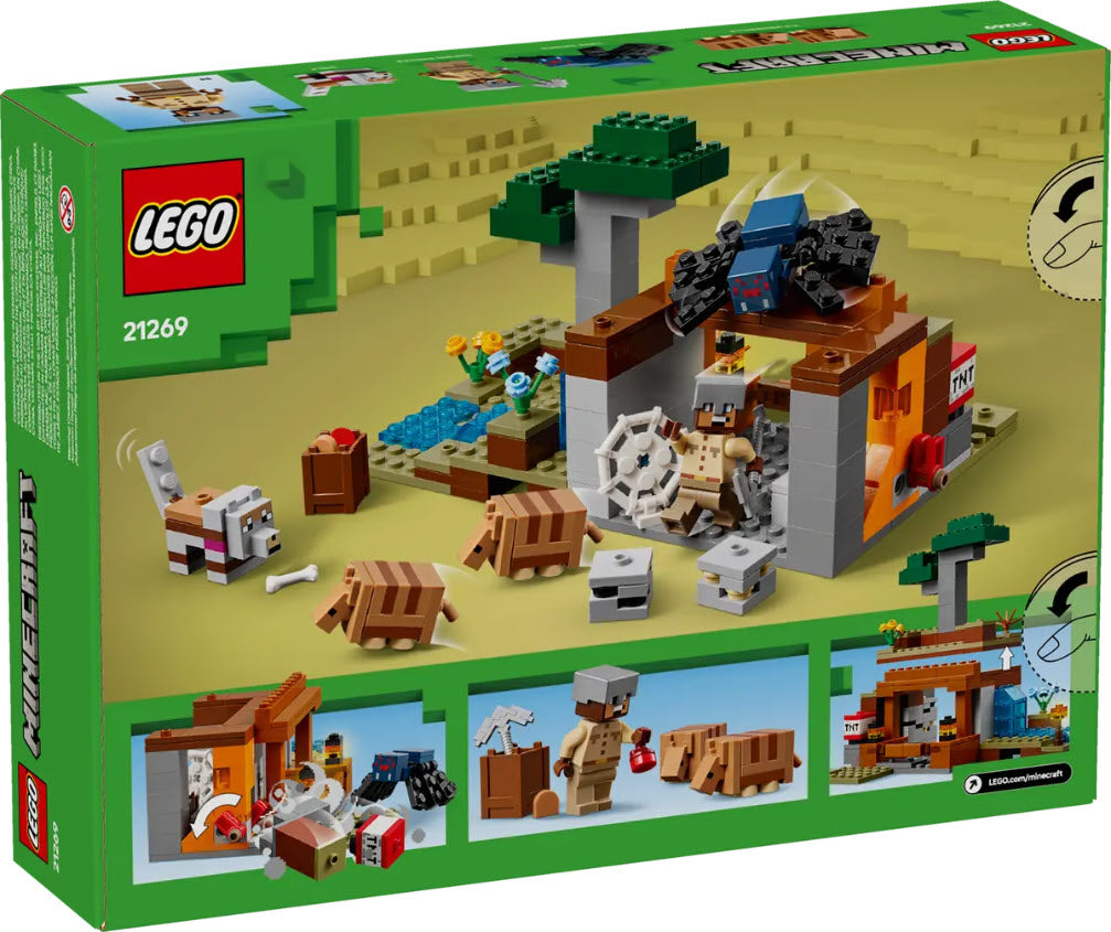 Box Rückseite: LEGO Minecraft 21269 Die Expedition zur Gürteltiermine