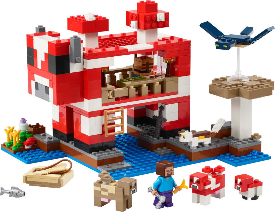 Inhalt: LEGO Minecraft 21270 Das Pilzkuh-Haus