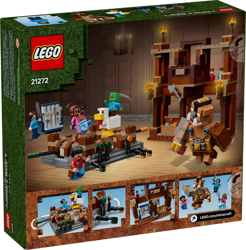 Box Rückseite: LEGO Minecraft 21272 Waldanwesen mit Boxring