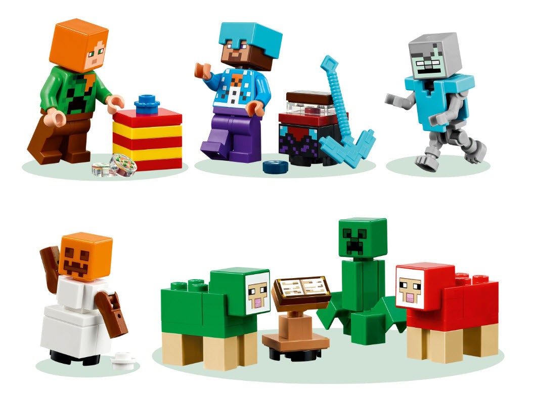 Minifiguren: LEGO Minecraft 21280 Adventskalender 2025