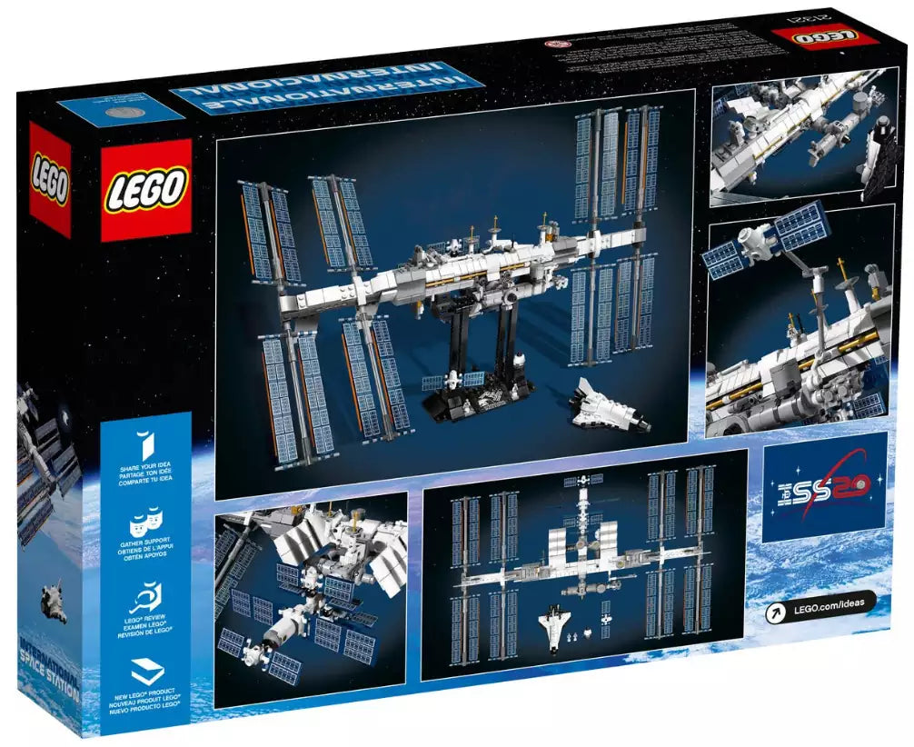 Box Rückansicht: LEGO Ideas 21321 Internationale Raumstation