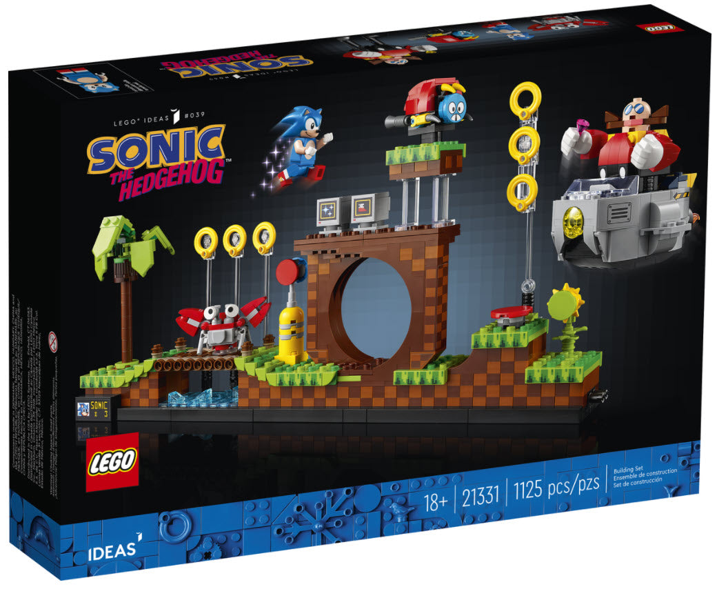 Box Rückansicht: LEGO Ideas 21331 Sonic the Hedgehog – Green Hill Zone