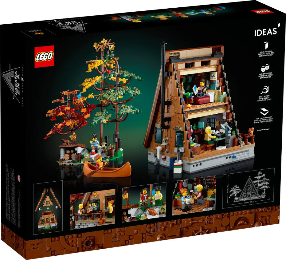 Box Rückansicht: LEGO Ideas 21338 Finnhütte