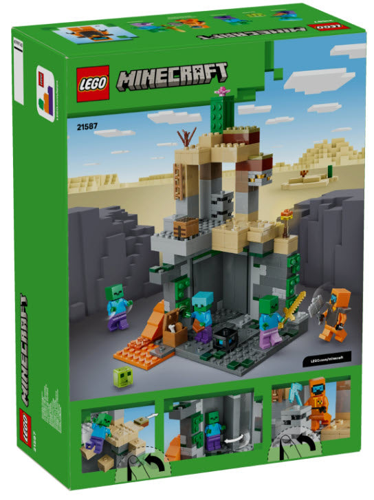 Box Rückseite: LEGO Minecraft 21587 Zombieverlies