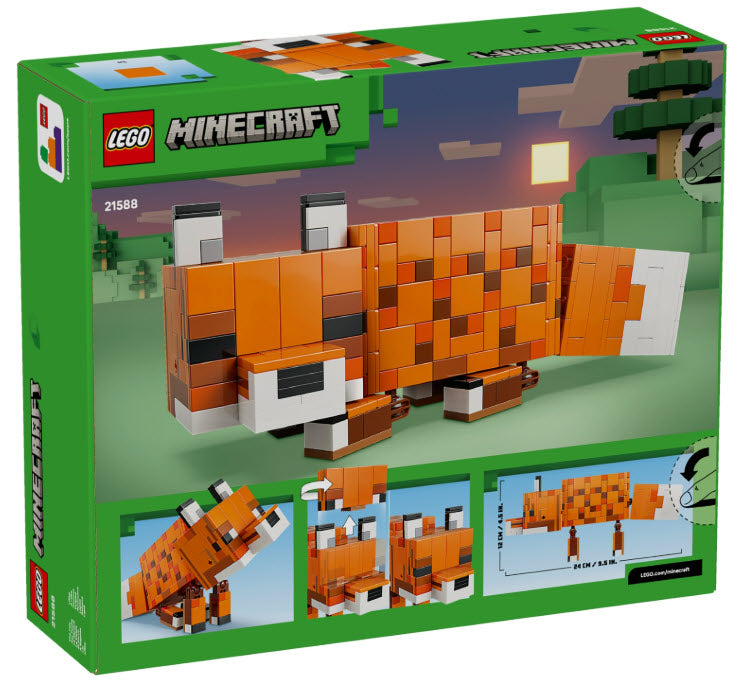 Box Rückseite: LEGO Minecraft 21588 Der Fuchs