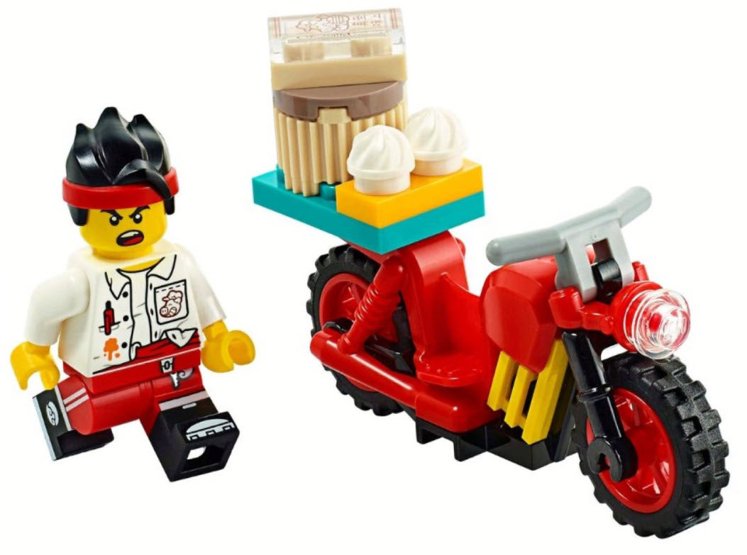 Inhalt: LEGO Monkie Kid 30341 Monkie Kids Lieferfahrrad