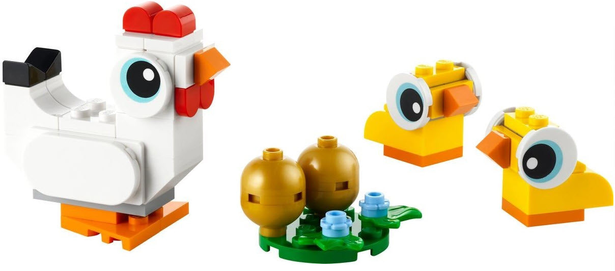Inhalt: LEGO Creator 30643 Oster-Hühner