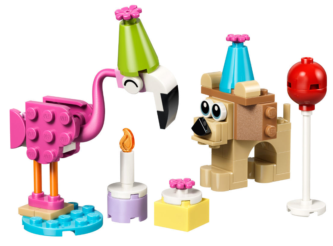Inhalt: LEGO Creator 30715 Niedliche Tiere feiern Geburtstag