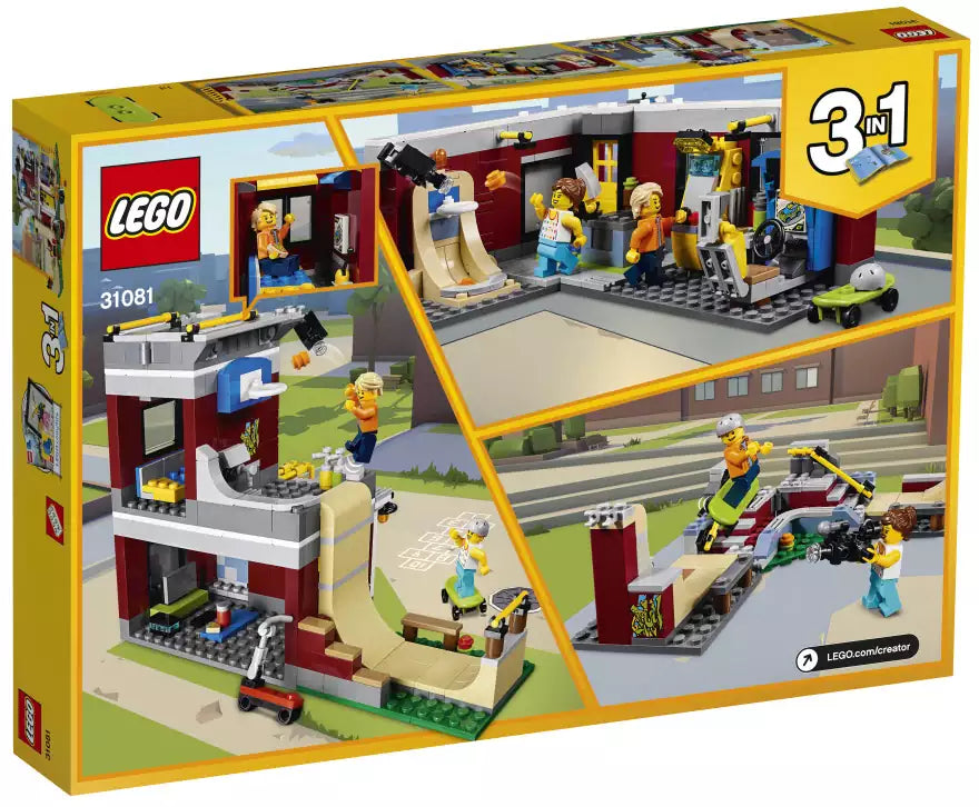 Box Rückansicht: LEGO Creator 31081 Umbaubares Freizeitzentrum