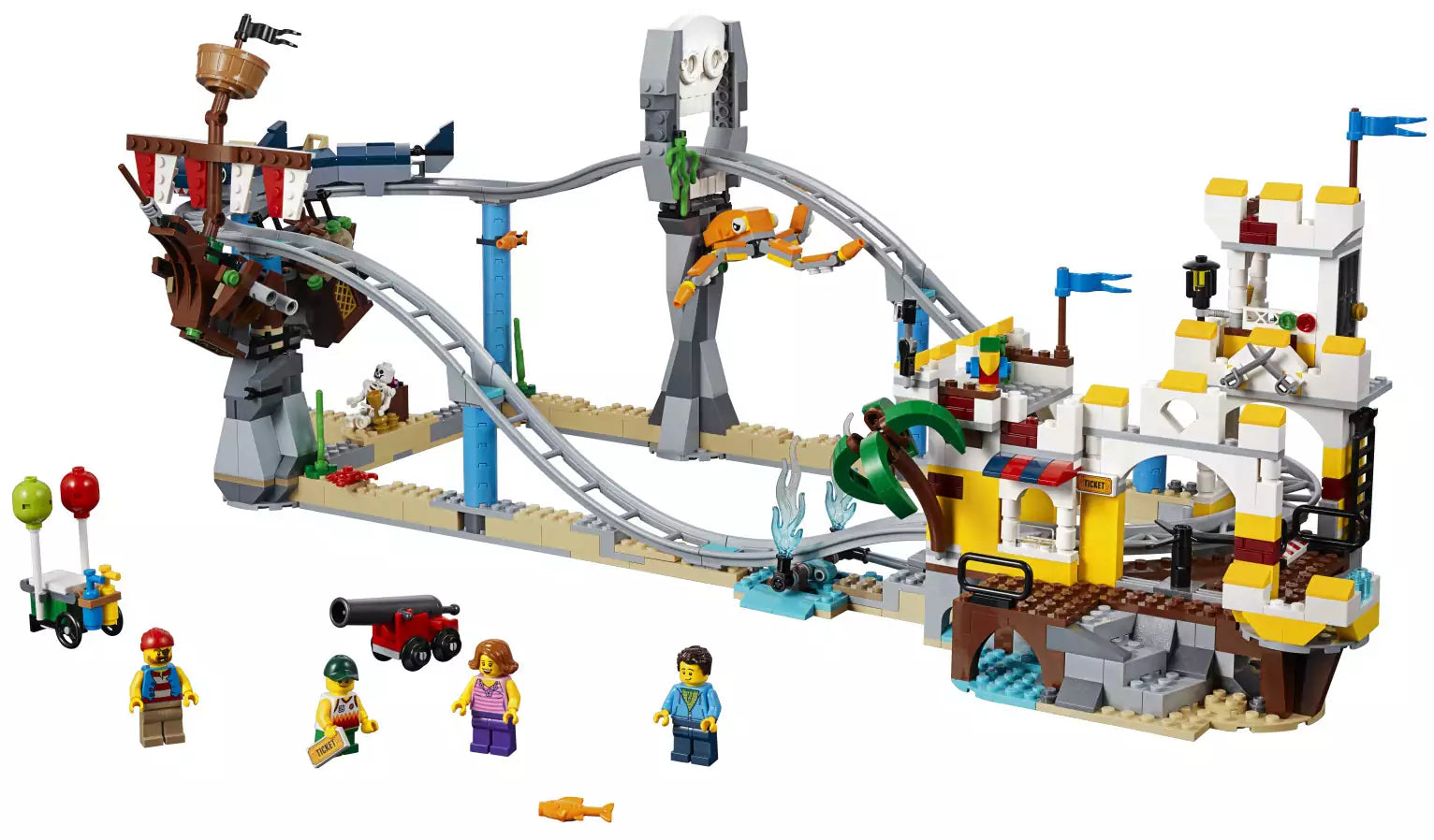 Inhalt: LEGO Creator 31084 Piraten-Achterbahn