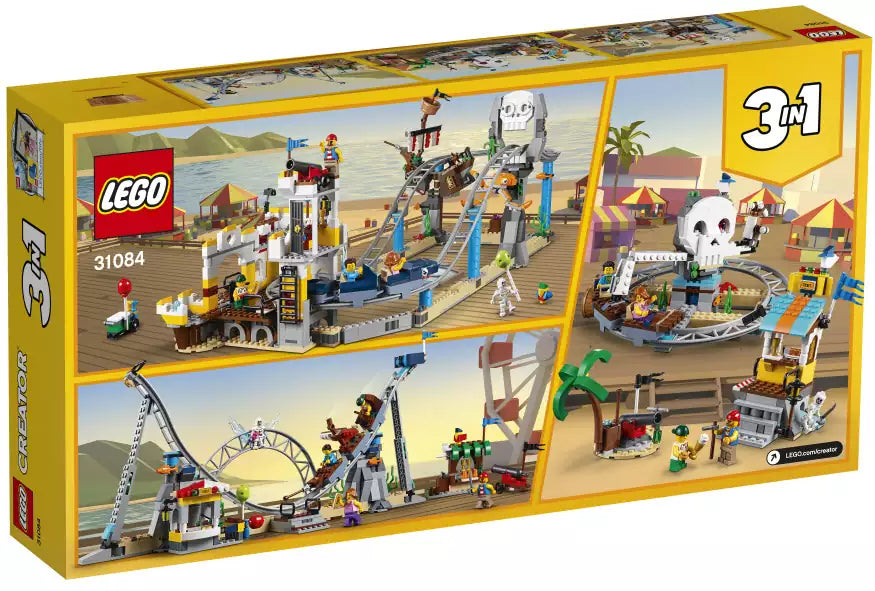 Box Rückansicht: LEGO Creator 31084 Piraten-Achterbahn