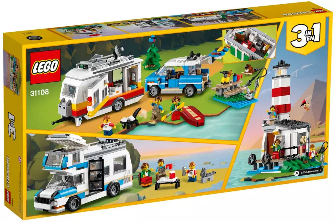Box Rückseite: LEGO Creator 31108 Campingurlaub