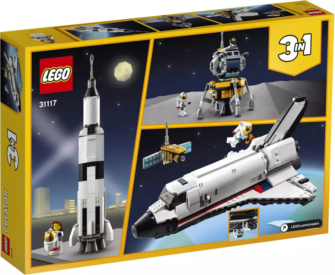 Box Rückansicht: LEGO Creator 31117 Spaceshuttle-Abenteuer