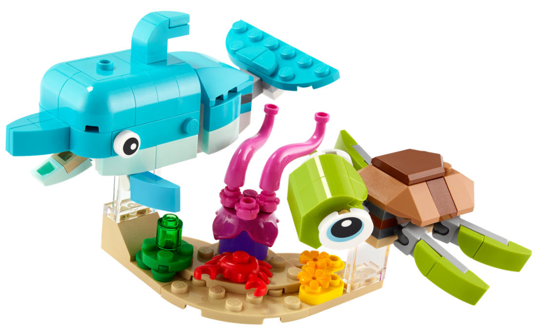 Inhalt: LEGO Creator 31128 Delfin und Schildkröte