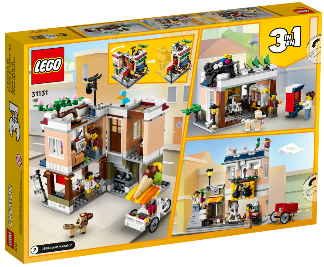 Box Rückseite: LEGO Creator 31131 Nudelladen