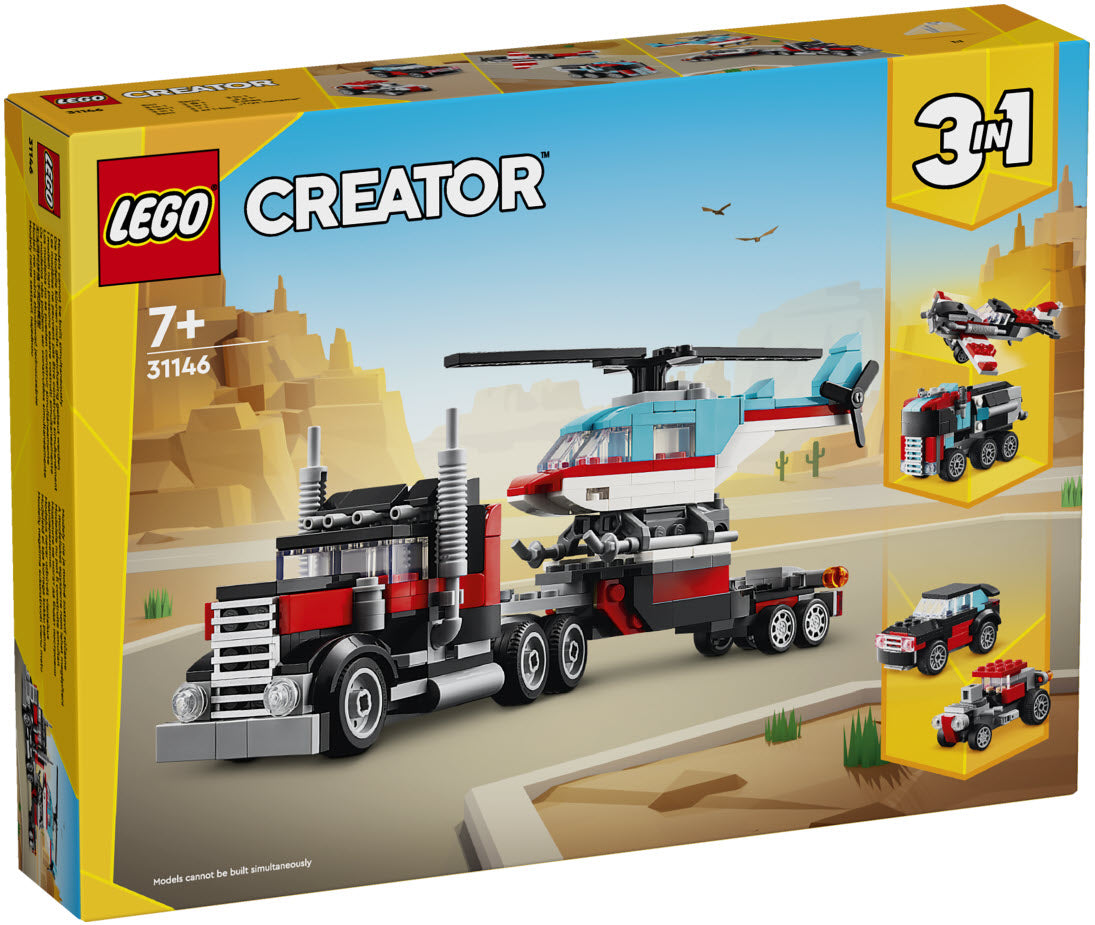 LEGO Creator 31146 Tieflader mit Hubschrauber