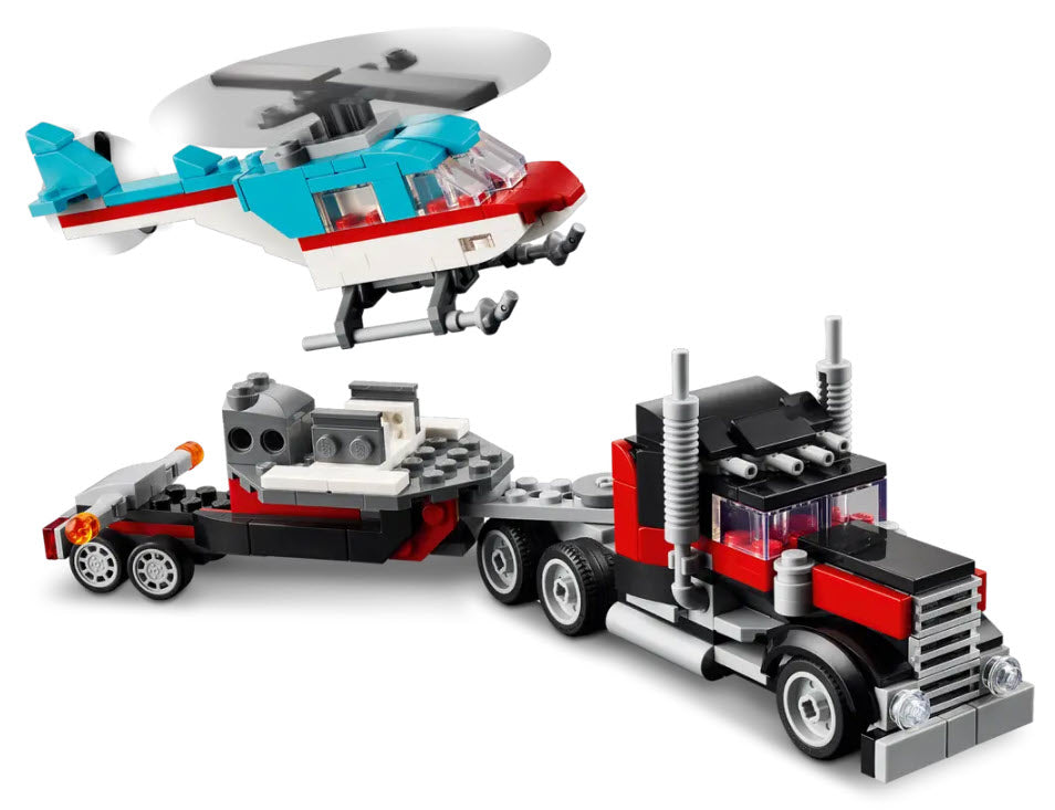 Hauptmodell: LEGO Creator 31146 Tieflader mit Hubschrauber