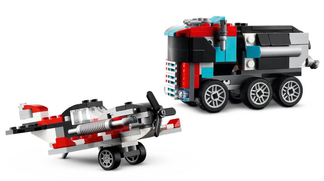 Alternativmodell 1: LEGO Creator 31146 Tieflader mit Hubschrauber